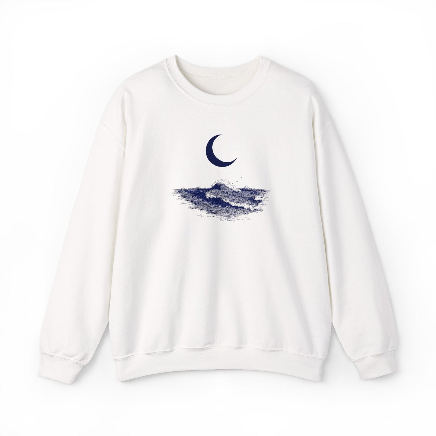 Crescent Moon Waves Sweatshirt