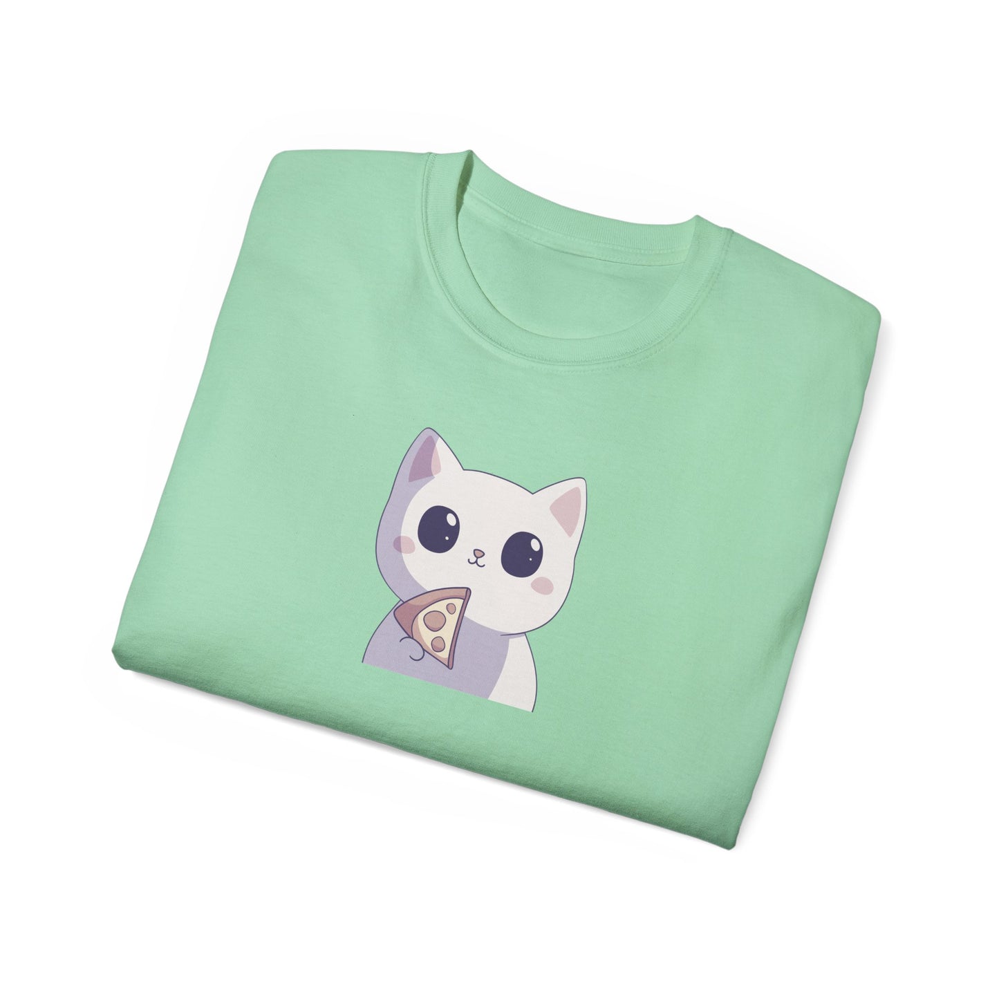 Cat and Pizza Shirt Folded