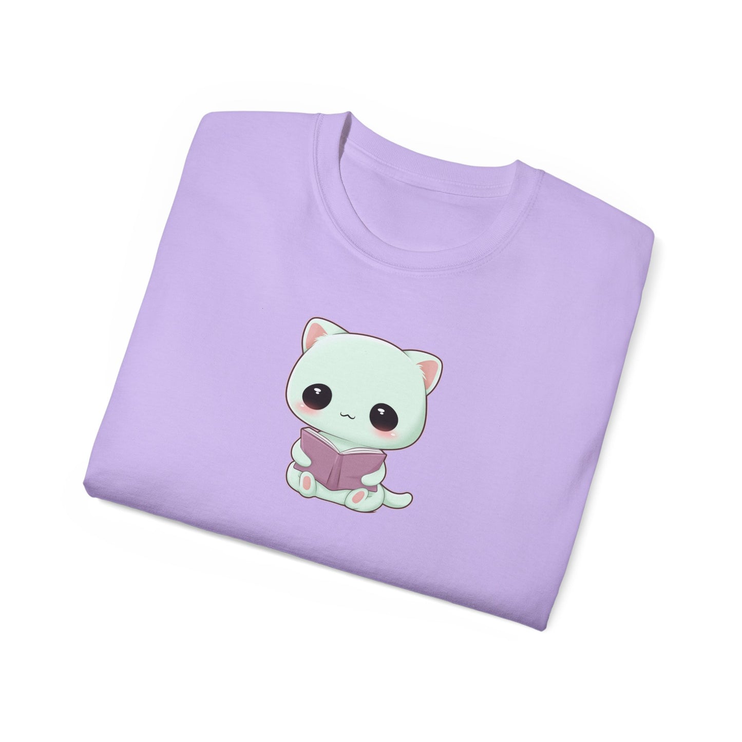 Cat Reading Book Shirt Folded