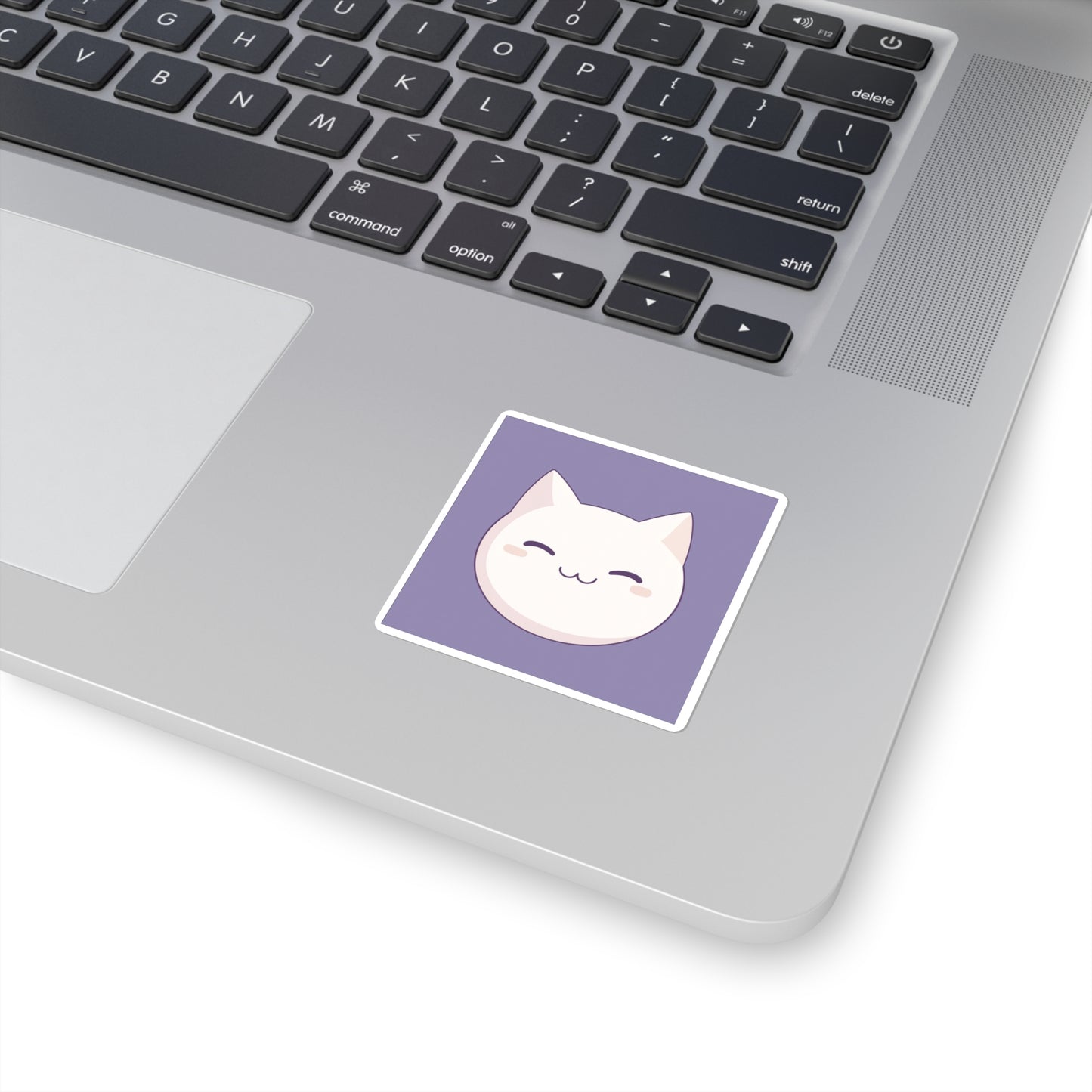 Kawaii Cute Cat Sticker on Computer