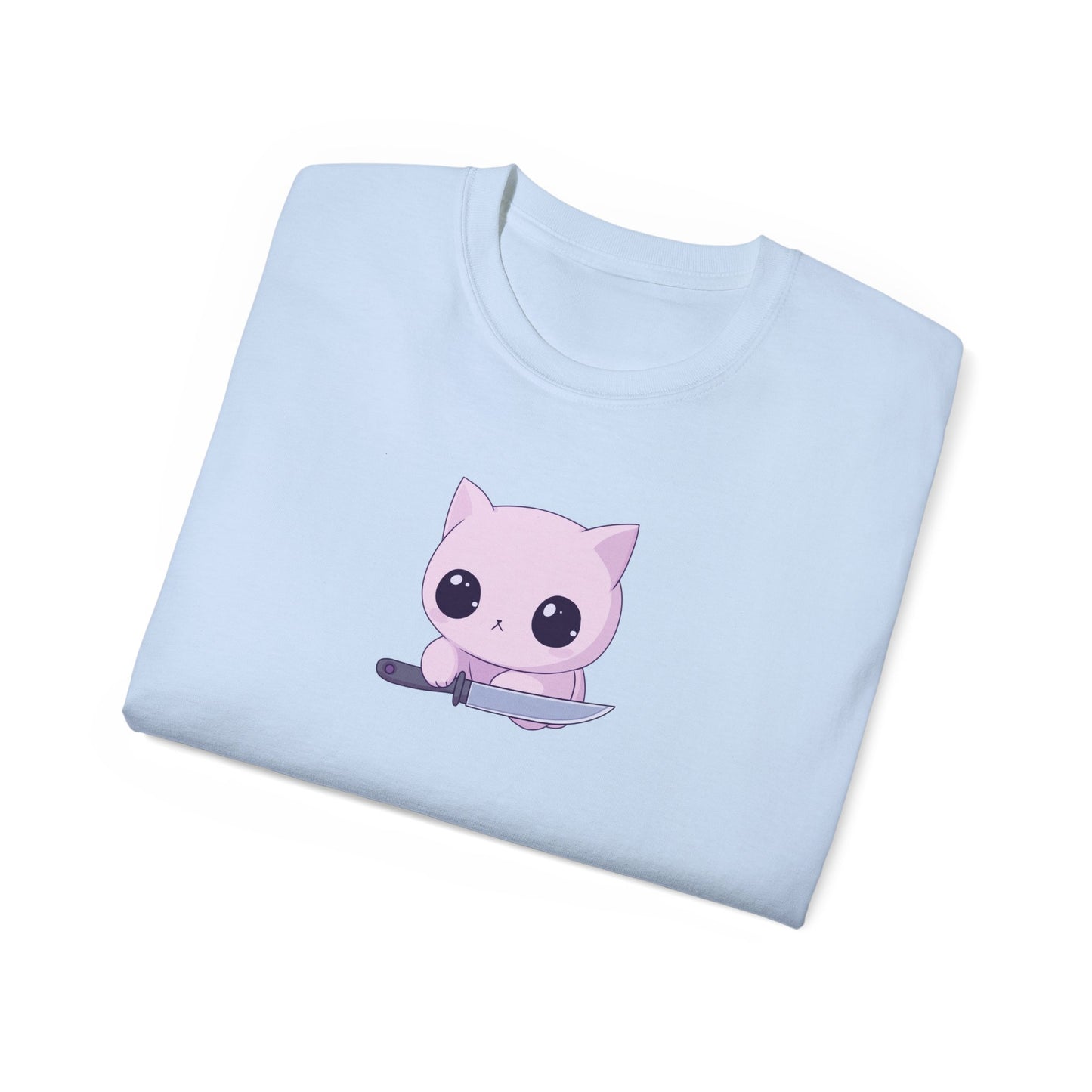 Stabby Cat T-shirt Folded
