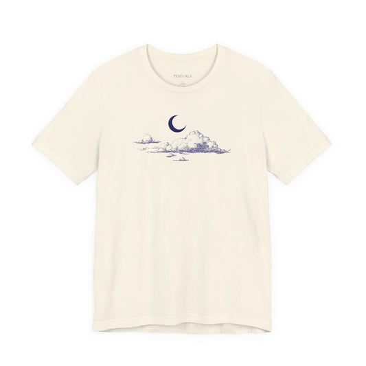 Crescent Moon Clouds Tee