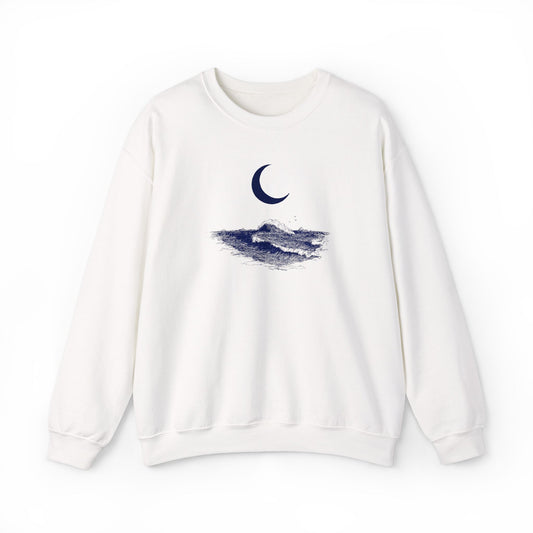 Crescent Moon Waves Sweatshirt