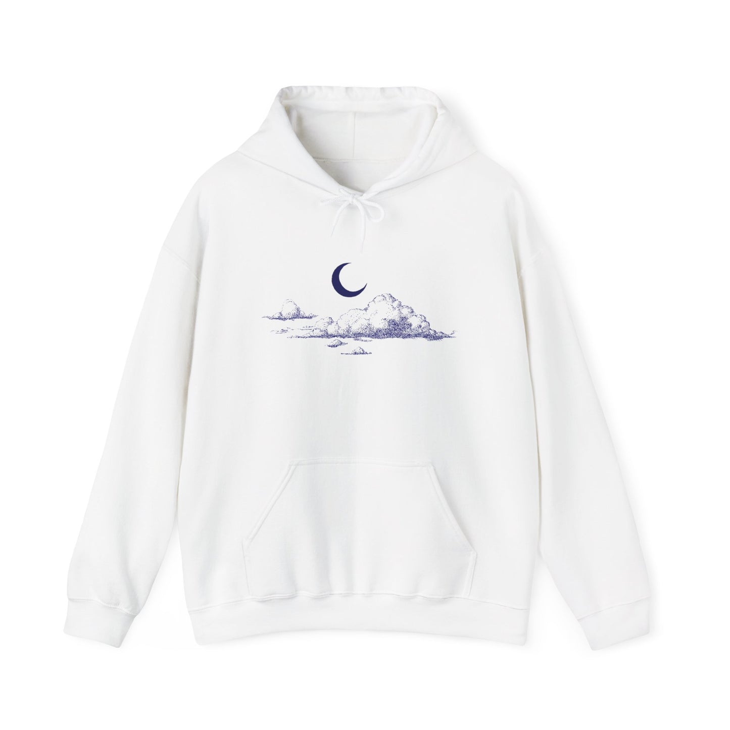 Crescent Moon Clouds Hoodie
