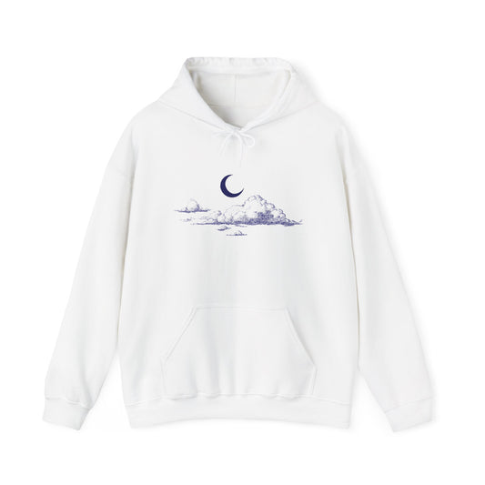 Crescent Moon Clouds Hoodie