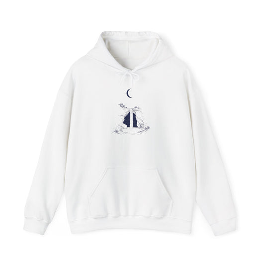 Crescent Moon Waterfall Hoodie
