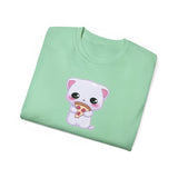 Cat and Pizza Shirt Folded
