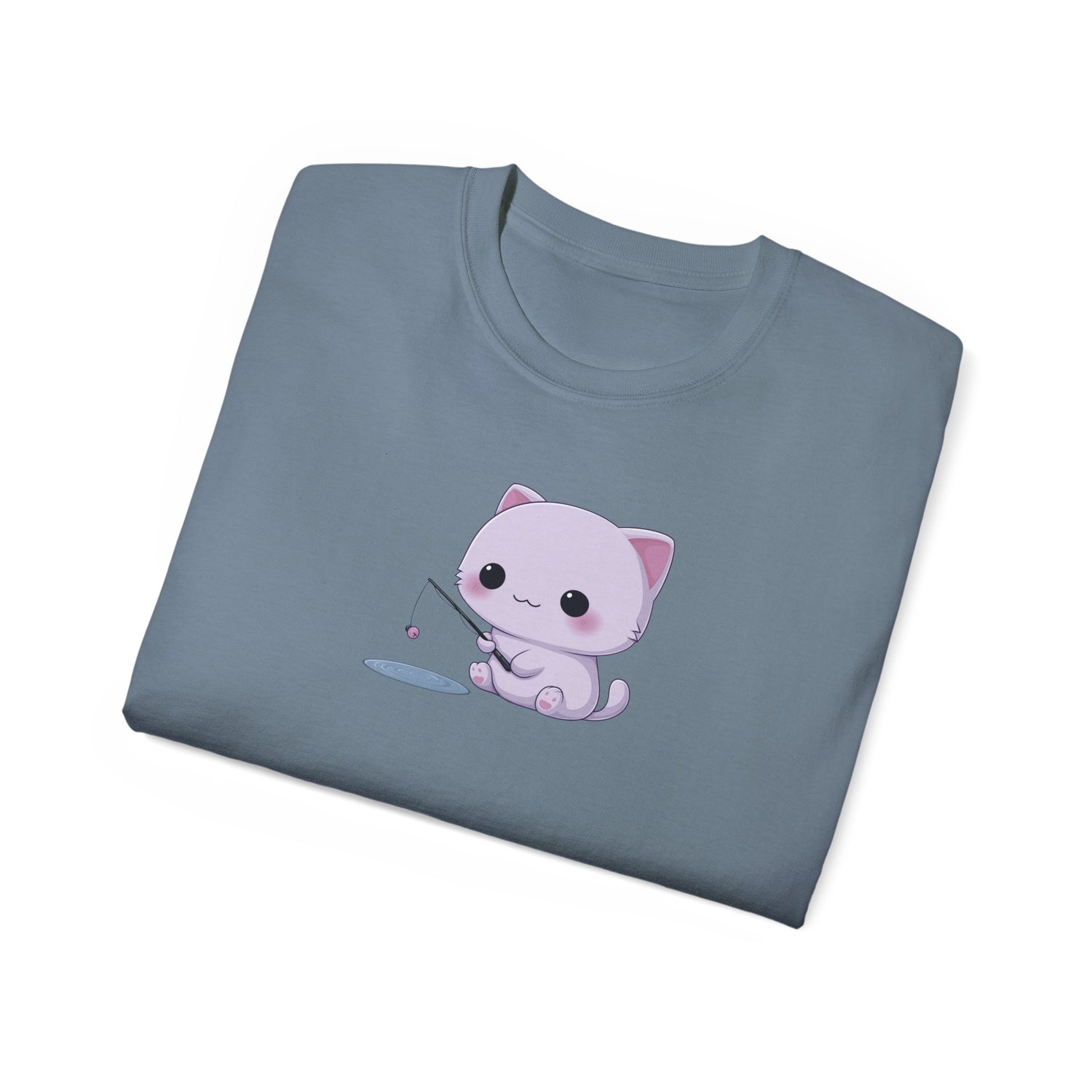 Cat Fishing Tee Folded