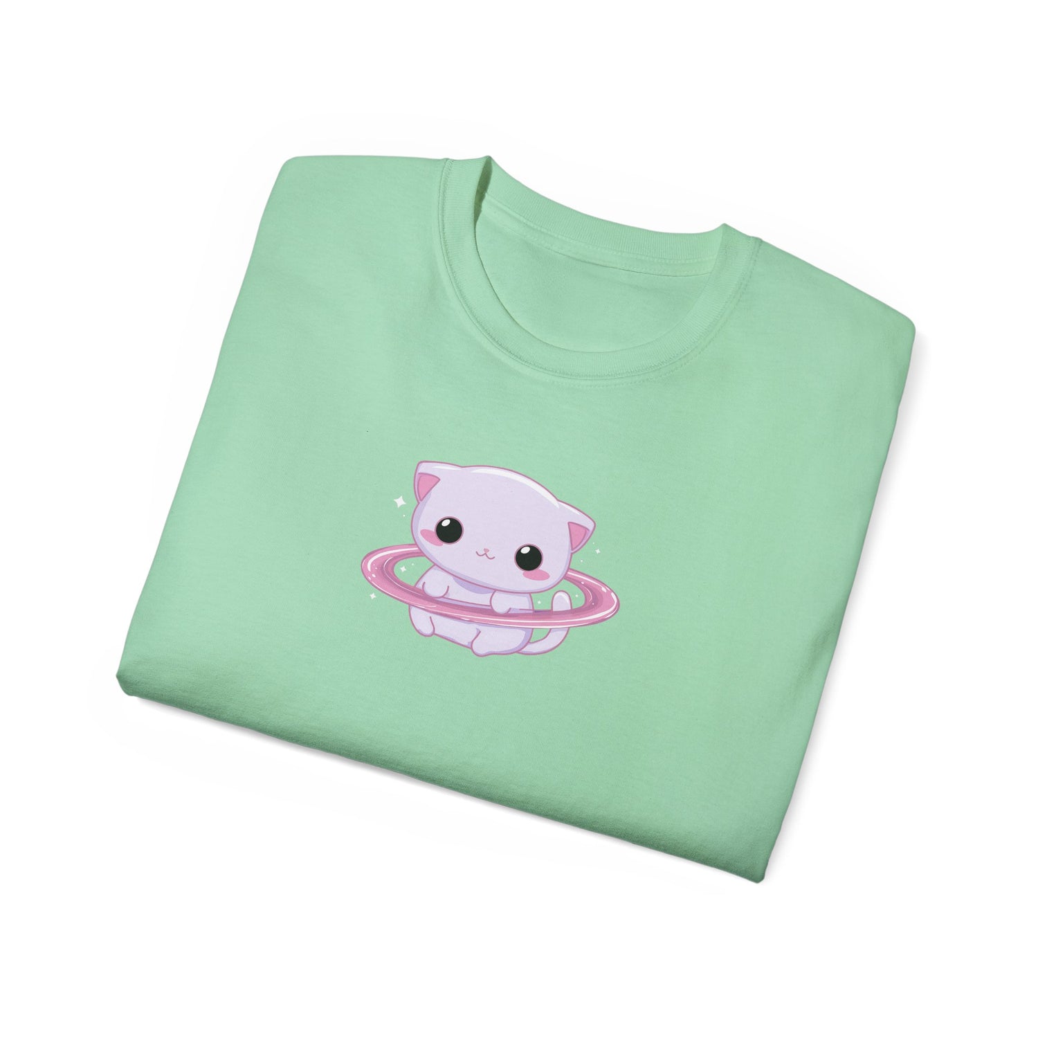 Cat in Space T-shirt Folded