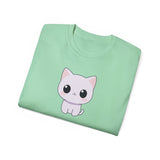 Cat Print T-shirt Folded