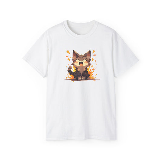 Catzilla Shirt White Colored